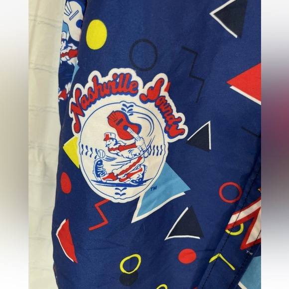 Nashville Sounds Baseball Decades Button Down Top Shirt Adult M SGA Brewers 2000 - Picture 7 of 15